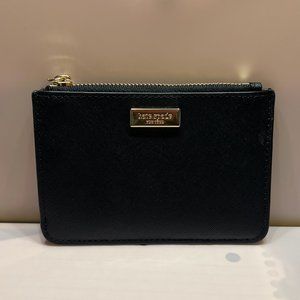 KATE SPADE Card Holder Wallet - Black Leather